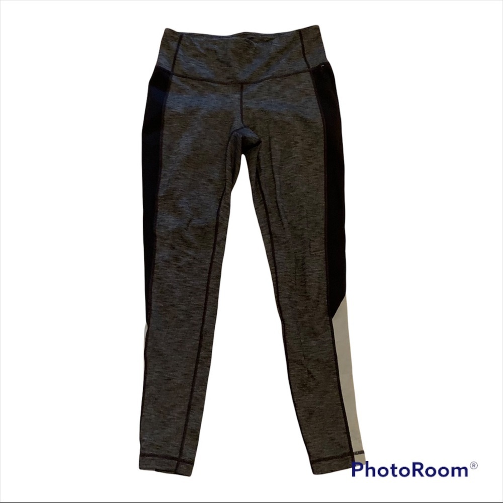 Athleta gray black white heathered leggings medium - Picture 6 of 6